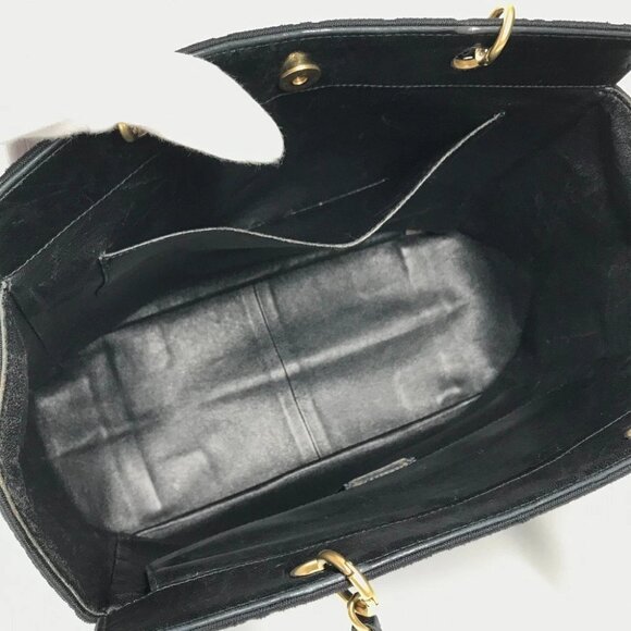 CHANEL CC CC Mark chocolate bar Tote Bag Shoulder Double Chain Bag Shoulder Bag - Picture 2 of 15